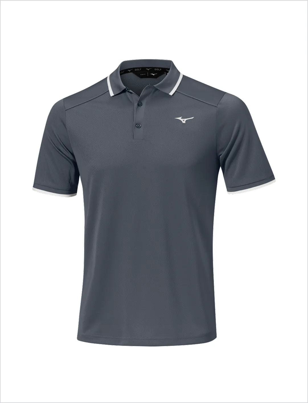 Mizuno Rib Knitted Short Sleeve Polo Shirt